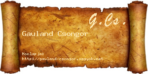 Gauland Csongor névjegykártya